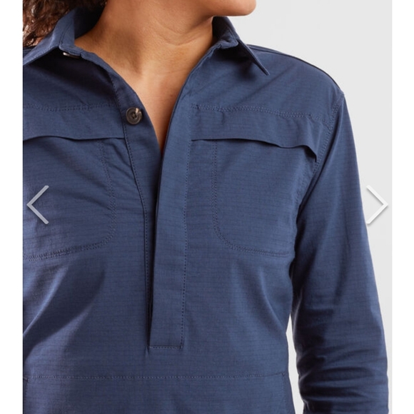 Title Nine Navy Blue Wren Utility Dress - size small - Picture 6 of 7